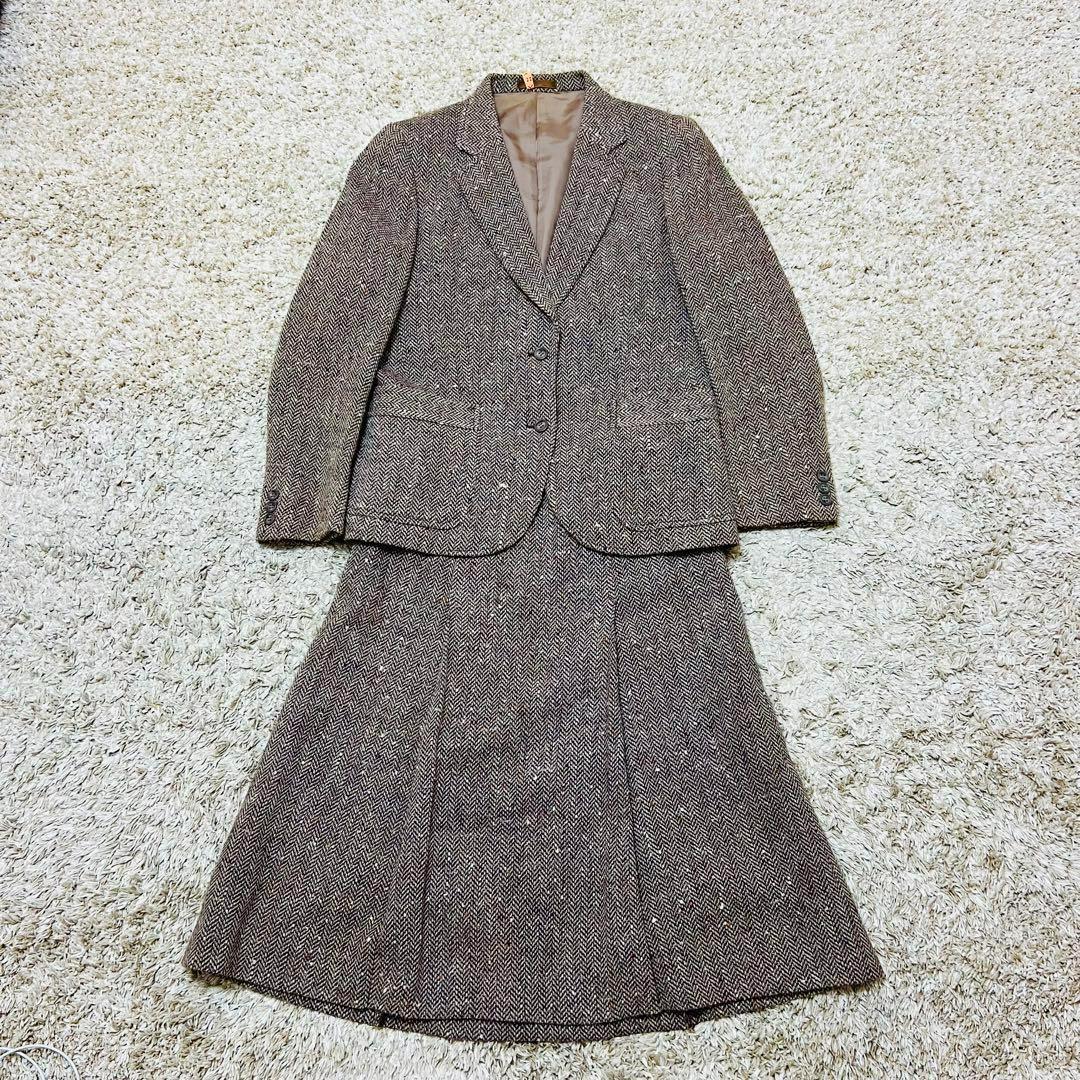 希少✨️ BURBERRY バーバリー ブラウン ツイード スカートセットアップ