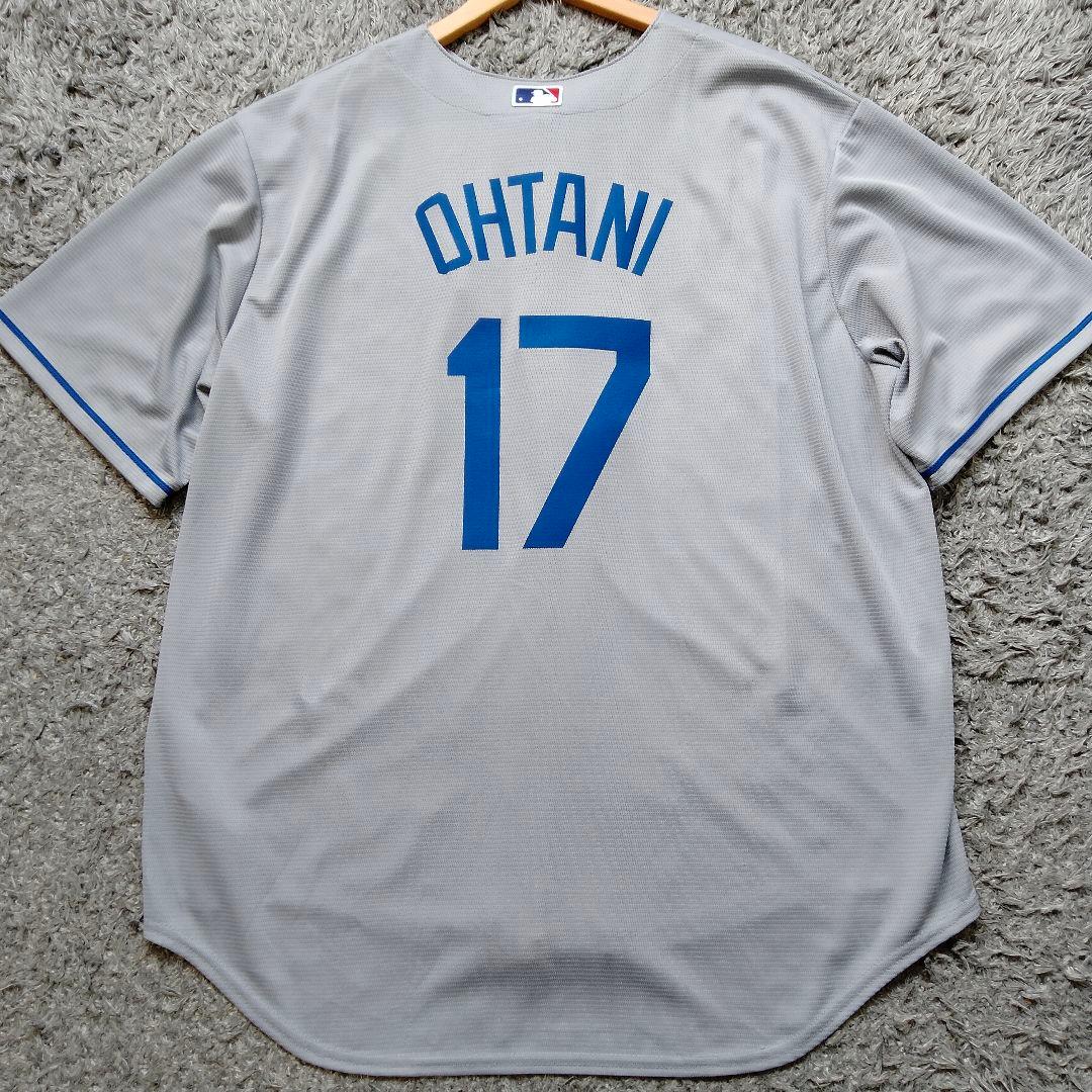【美品】ドジャース 大谷翔平 #17 レプリアユニホーム ロード グレー XXL