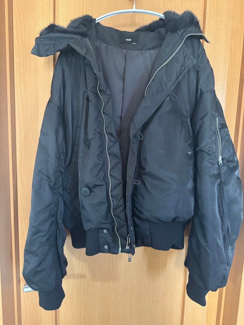 HAREコンパクトN-2Bジャケット　ブラック　Mサイズ