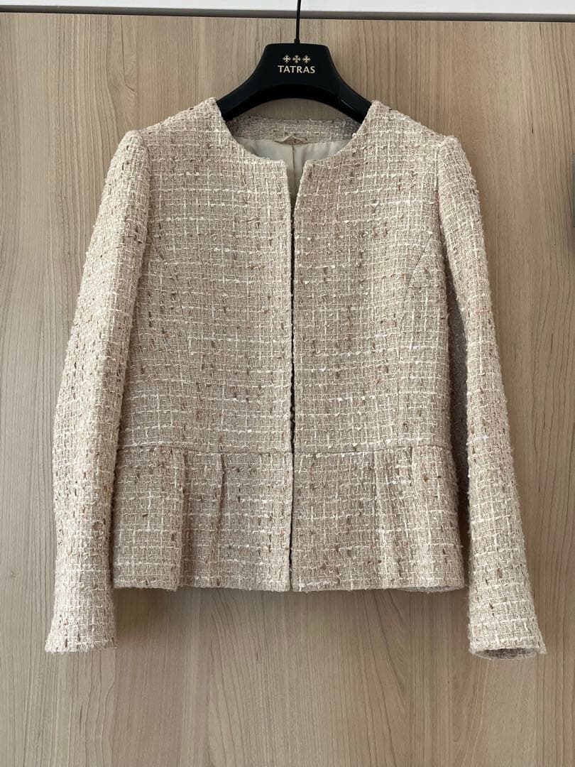 ANAYIアナイノーカラーベージュツイードジャケット❣️35