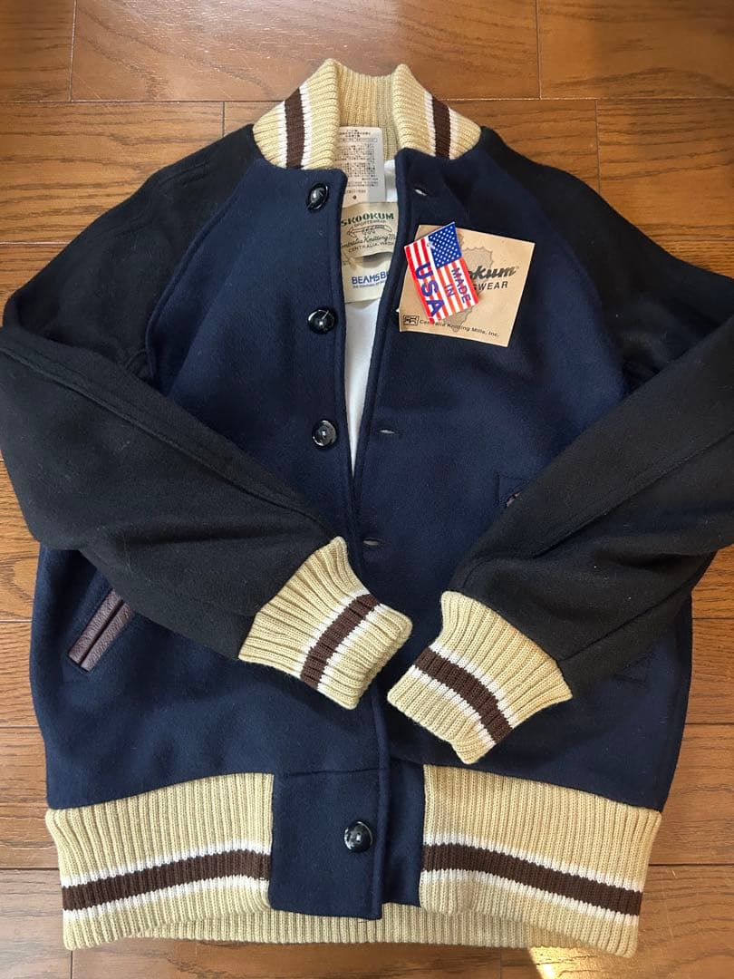 新品タグ付BEAMS×SKOOKUM ビームスボーイ スクーカム スタジャン32