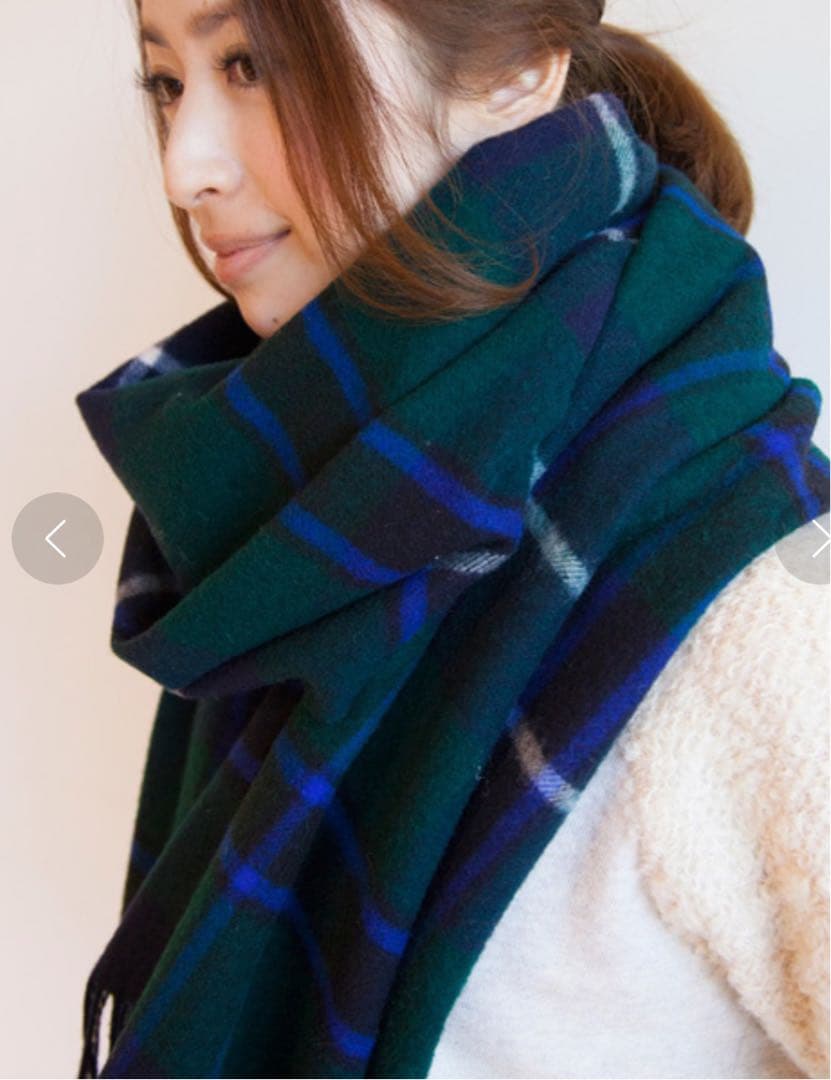 【国内正規品】ジョンストンズ　カシミア100%大判ストール　UA