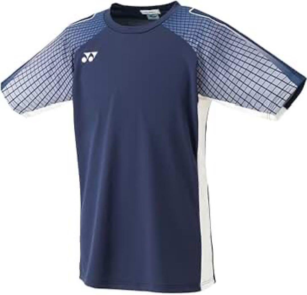 【新品未使用】YONEX メンズシャツ Lサイズ ダークブルー