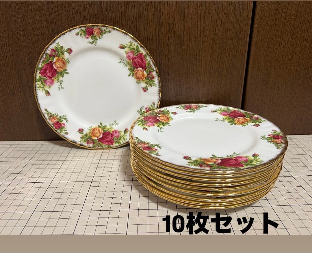   オールドカントリーローズ　皿10枚セット