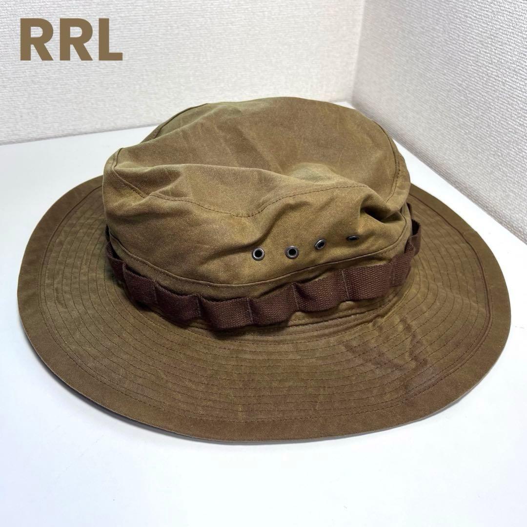 新品RRL ダブルアールエル オイルクロス バケットハット サファリsize L