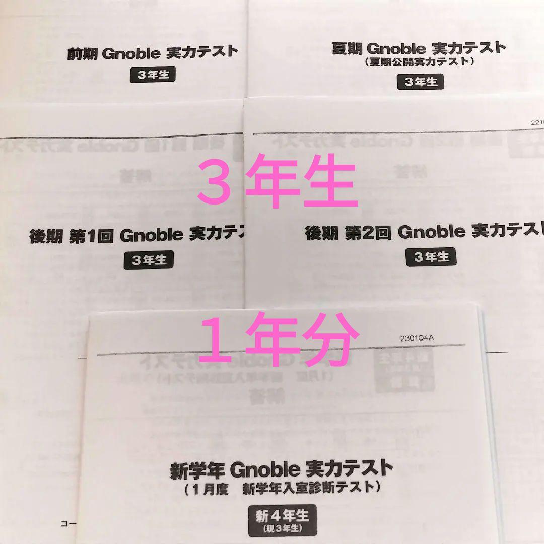 3年生　グノーブル　実力テスト　１年分　過去問　小３