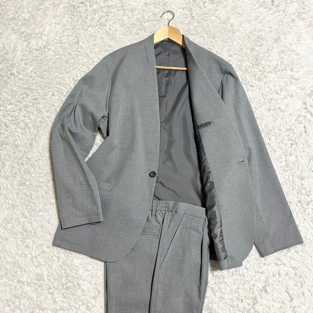 ✨美品✨SHIPS 洗える ウォッシャブル ビジネススーツ ノーカラー Lサイズ