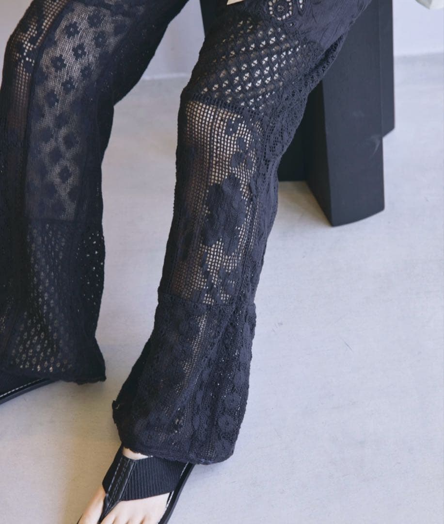 todayful パッチワークレースパンツ　38サイズ