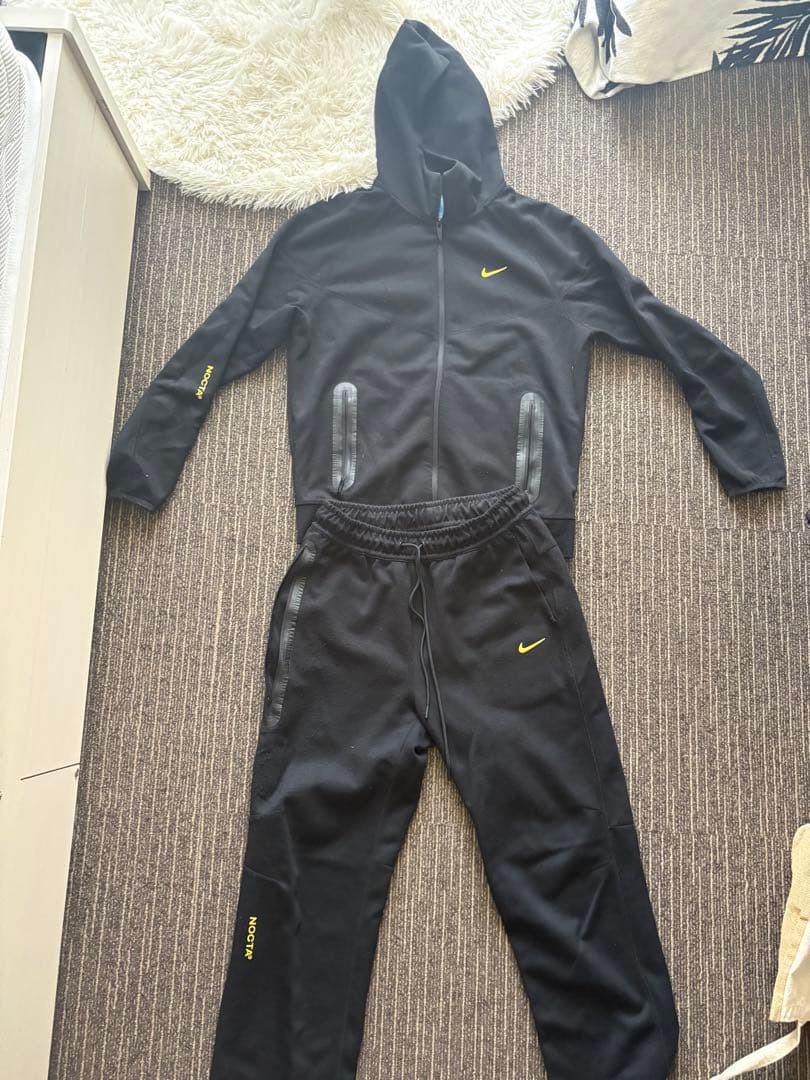 Nocta Nike テックフリース　ドレイク　ブラック　イエロー　セットアップ