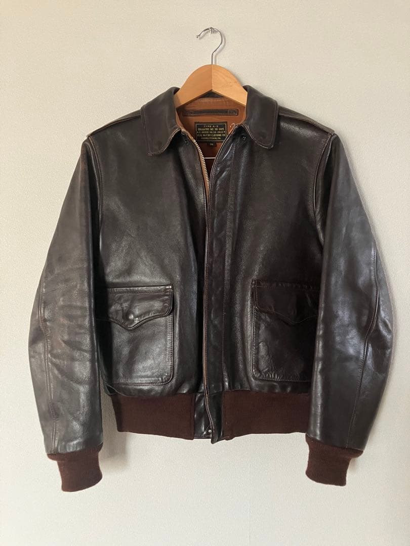 旧リアルマッコイズ A-2 レザーフライトジャケット34