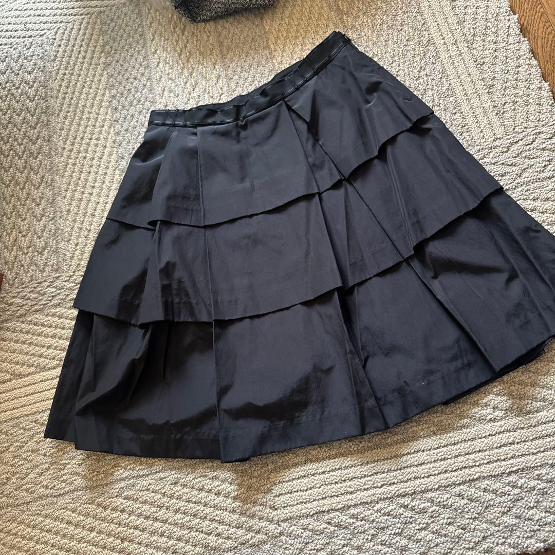 値下げ❗️美品✨UNTITLEDラメツイードスーツ、黒スカートコサージュ4点セット