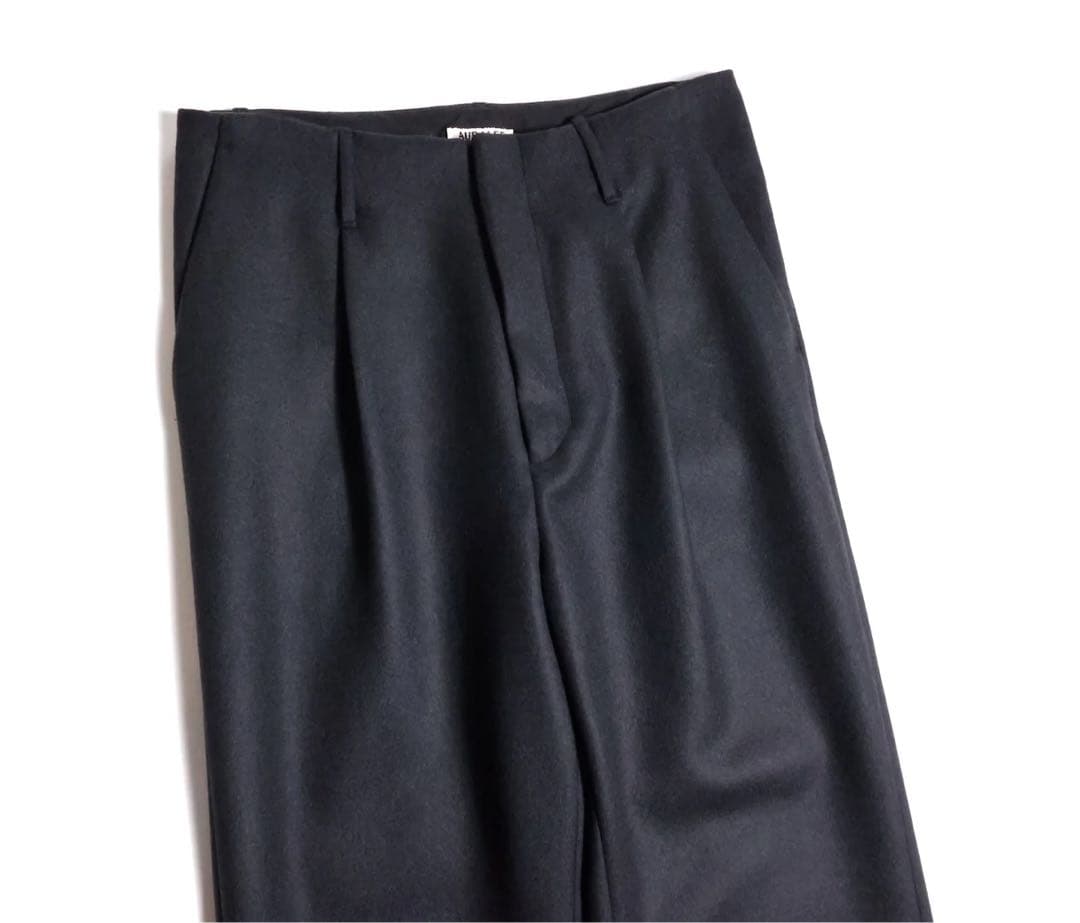 パンツ auralee light melton one-tuck slacks