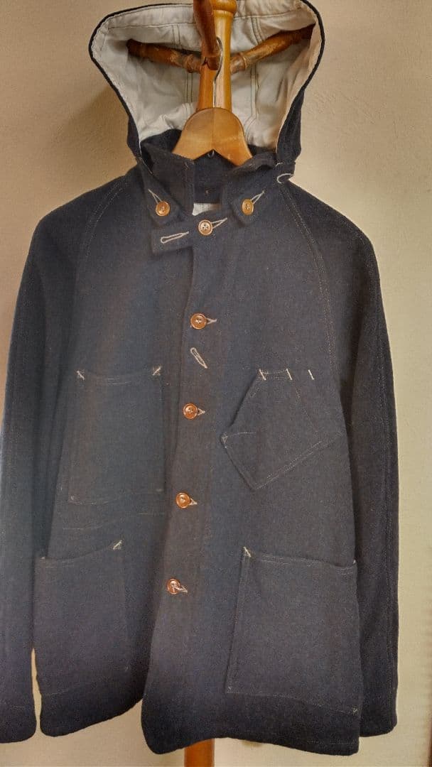 ポストオーバーオール M　スウィートベアウール カバーオール ダークネイビー