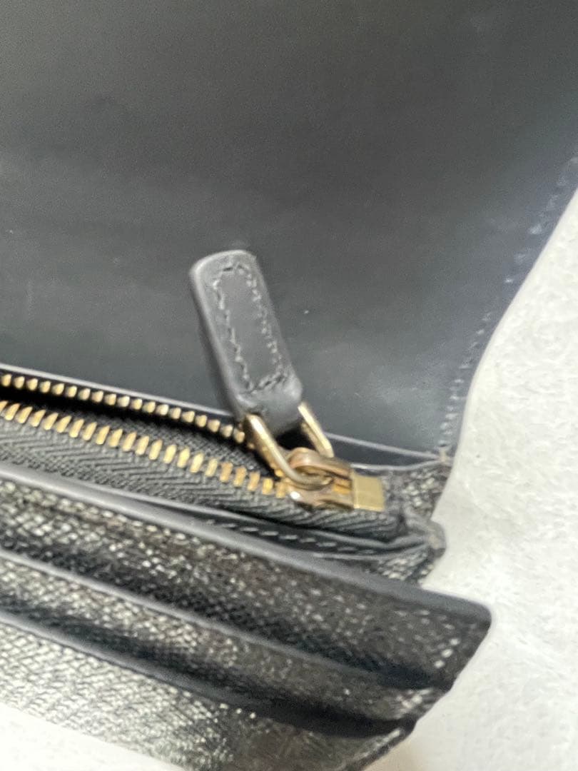 BVLGARI カルングスキン長財布 シルバー