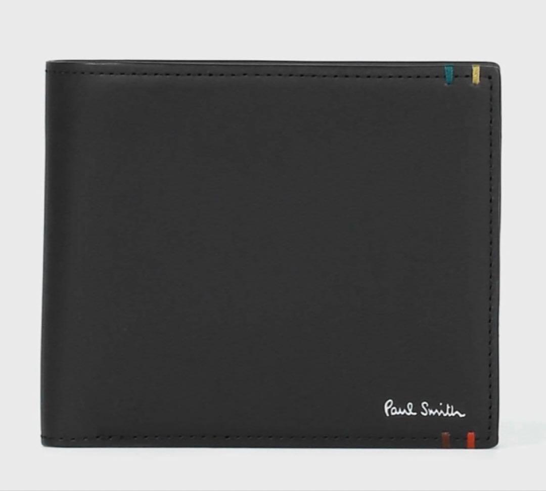 ポースルミス 2つ折り財布 ブラック　新品未使用 553410P854