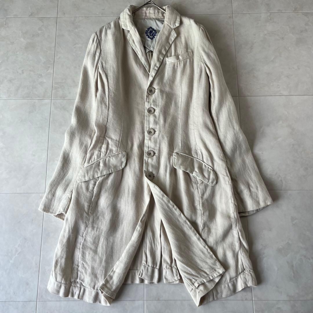pas de calais リネンジャケットコート ベージュ 38