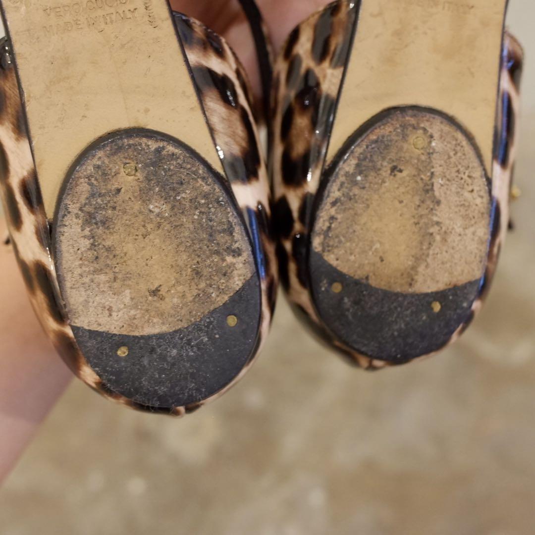 Maison Margiela パテント ヒョウ柄 足袋パンプス