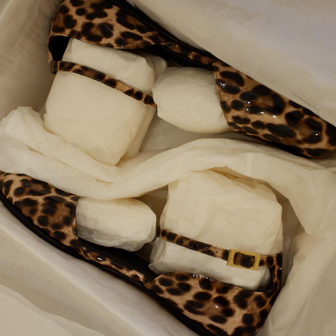 Maison Margiela パテント ヒョウ柄 足袋パンプス