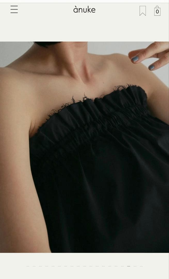 サロペット・オーバーオール・オールインワン anuke Cutoff Bare Combinaison 36 black