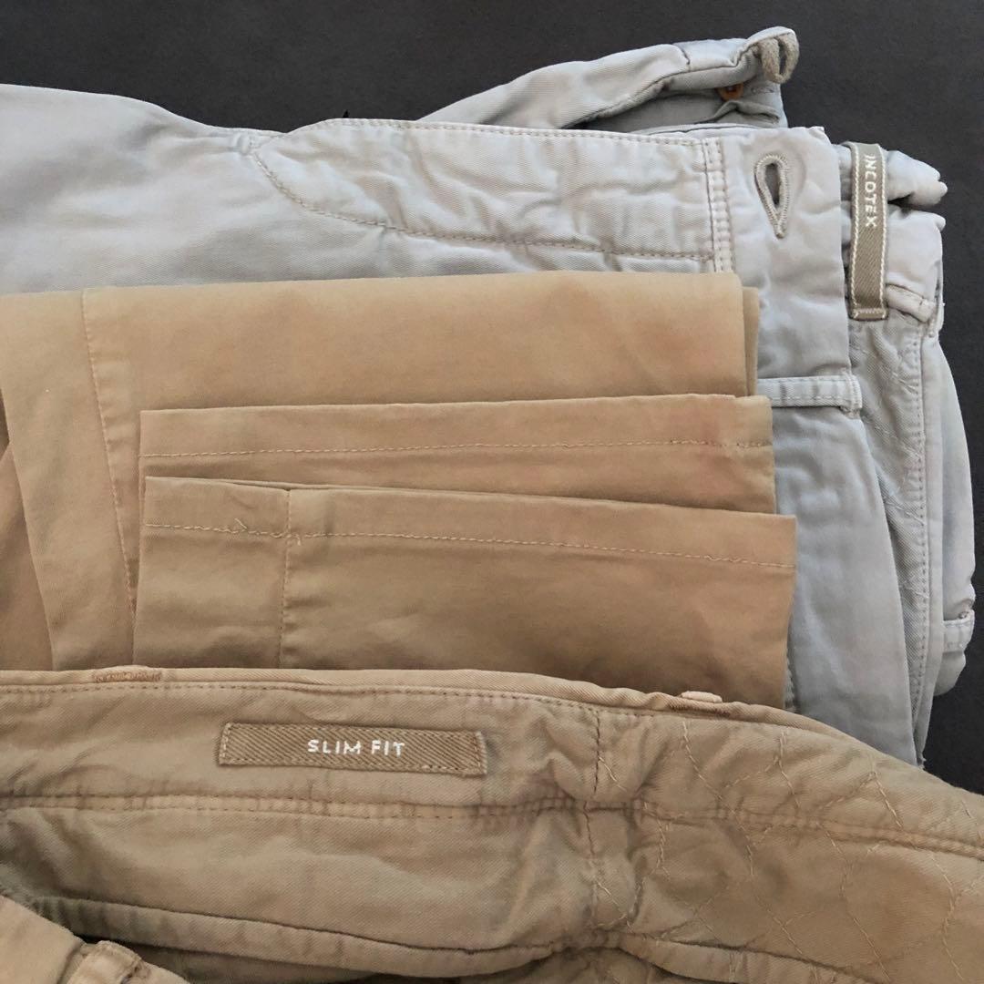 INCOTEX スリムフィット チノ 2枚セット