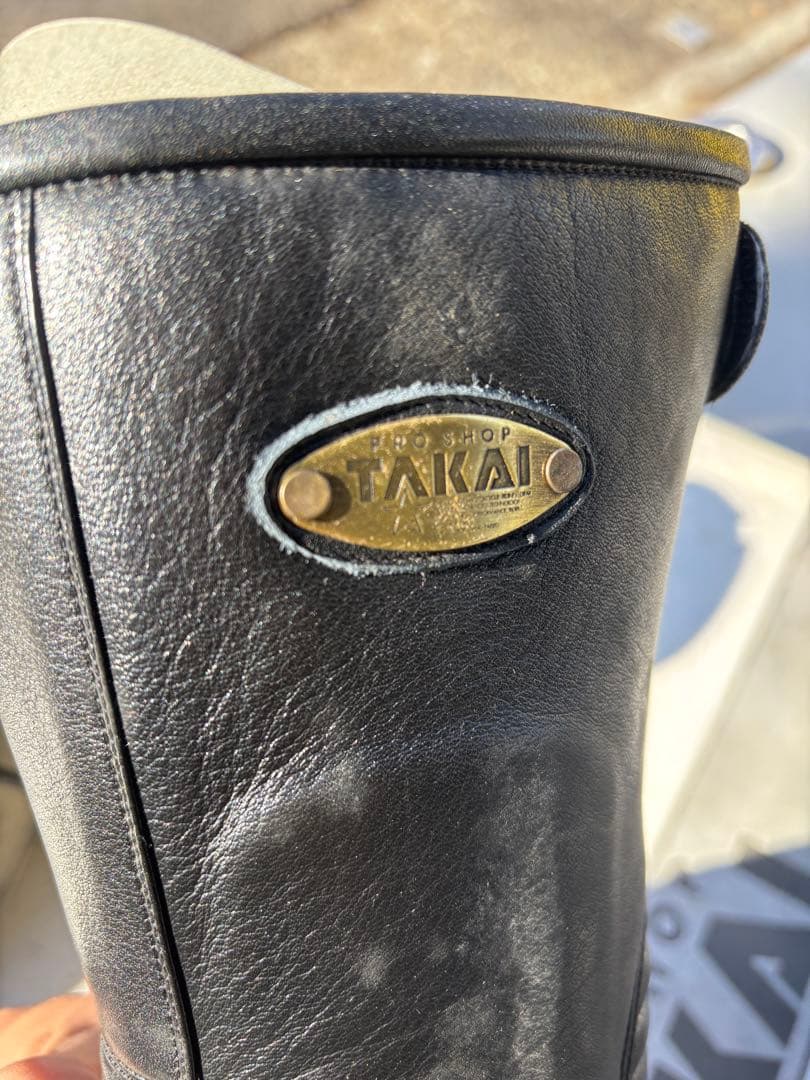 【新品未使用】プロショップタカイ ブラック ブーツ 当時物 27cm
