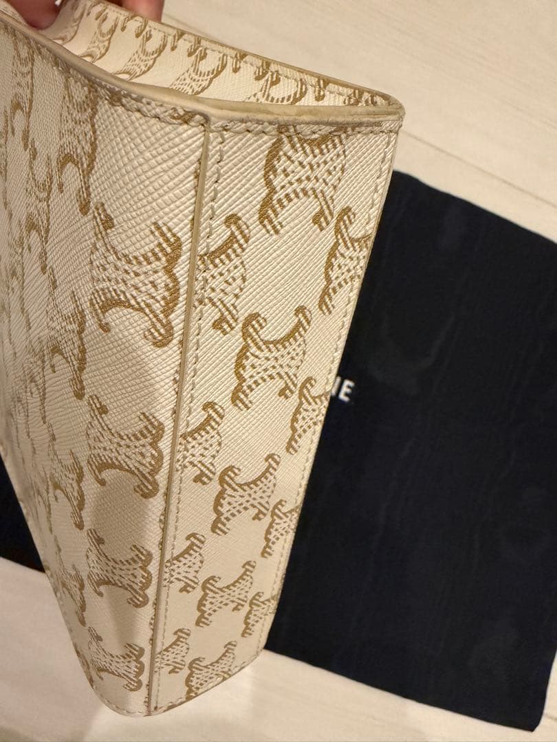 セリーヌ　ミニバーティカルカバ　2way ショルダーバッグ　ホワイト