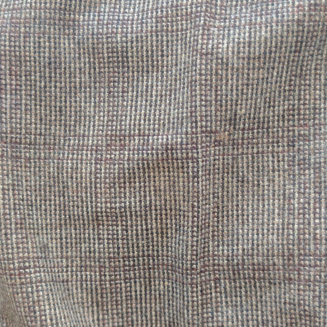 LARDINI ブラウンチェック ダブルブレストスーツ 46