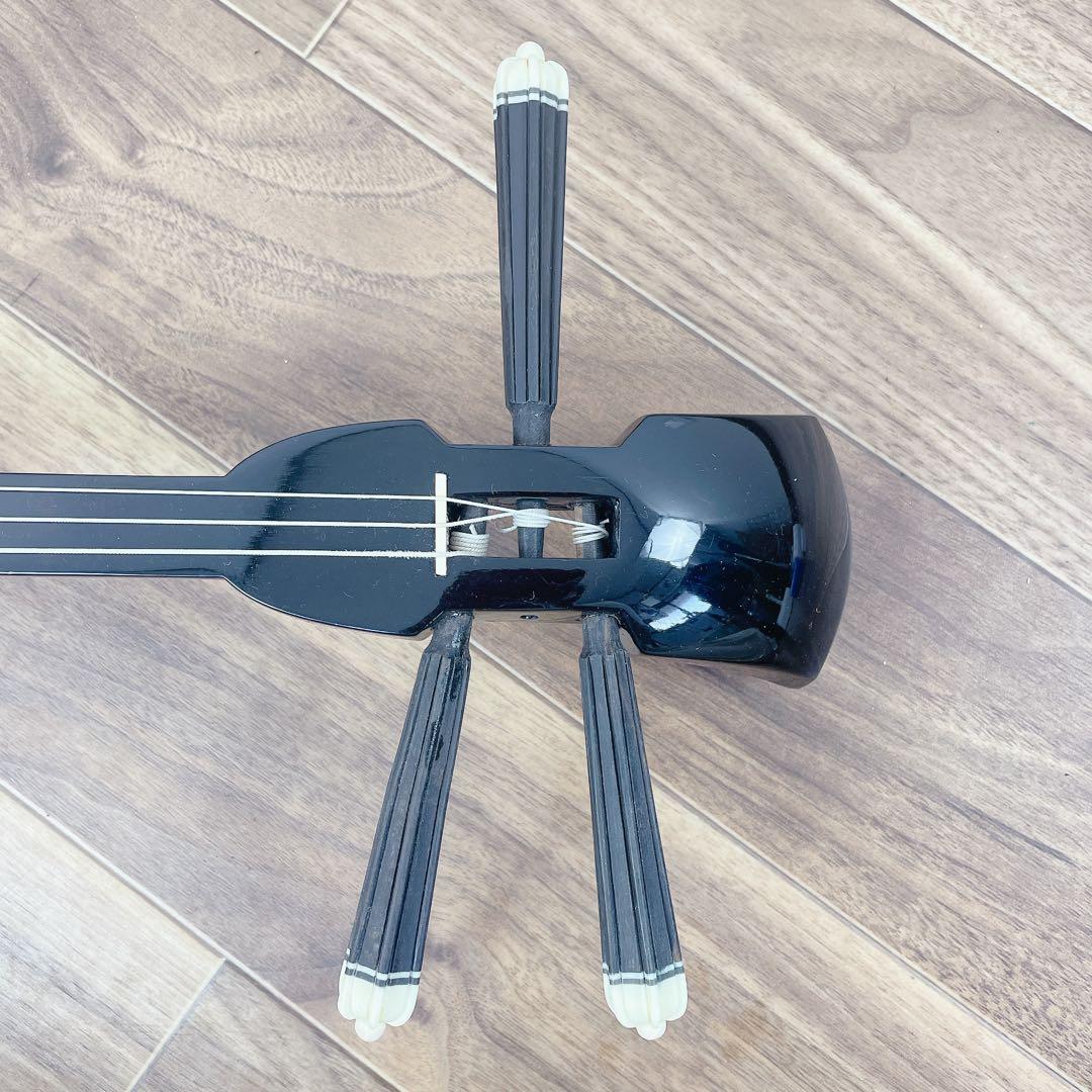 沖縄 三線 へび皮 ケース付き 撥 沖縄 民謡