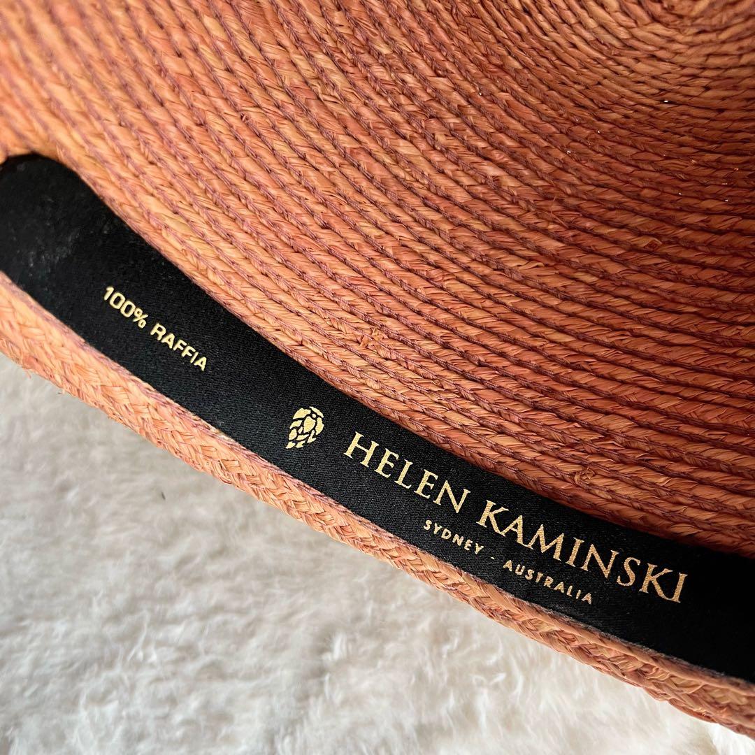 極美品✨ヘレンカミンスキー ニューポート ラフィア ハット 麦わら帽子 リボン