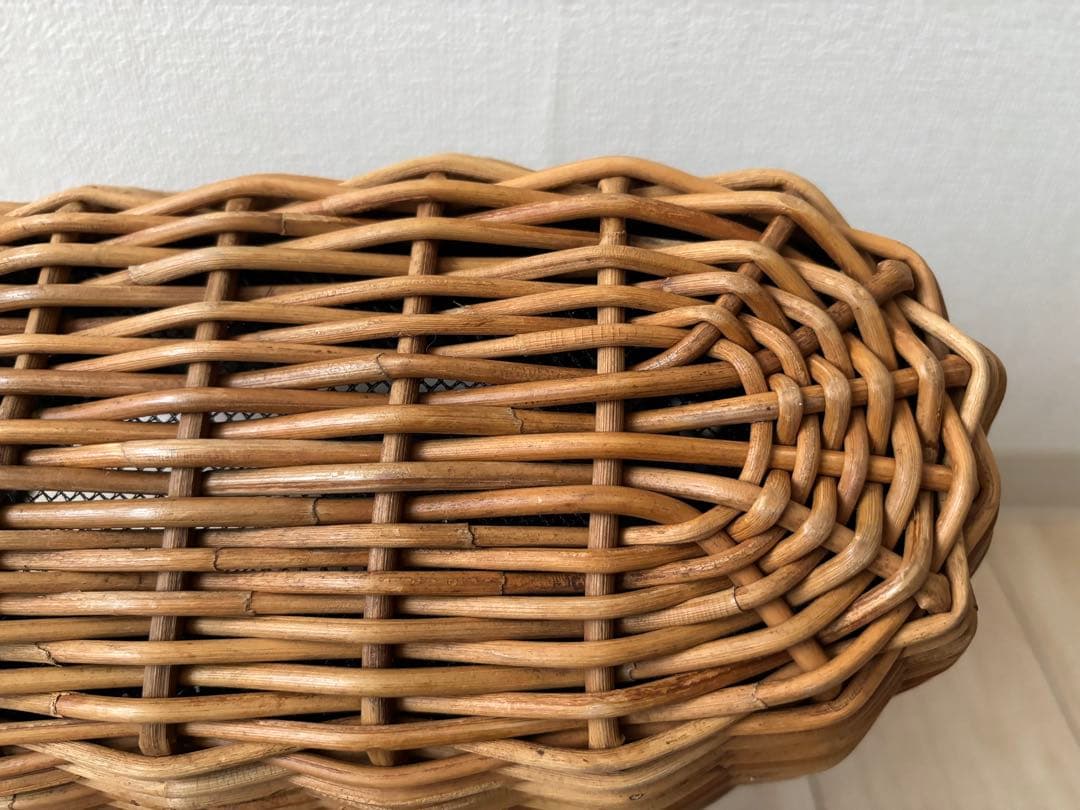 エバゴス　かごバッグ　革ハンドル