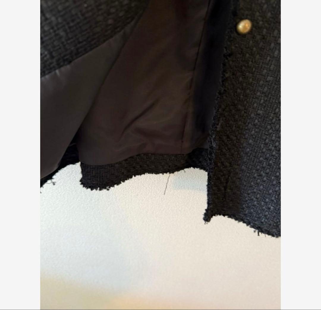 ピュアルセシンスラブツイード ノーカラージャケット pual ce cin