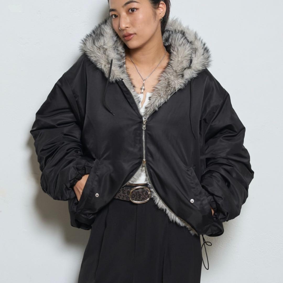 【ユニセックス】2way リバーシブルファーブルゾン