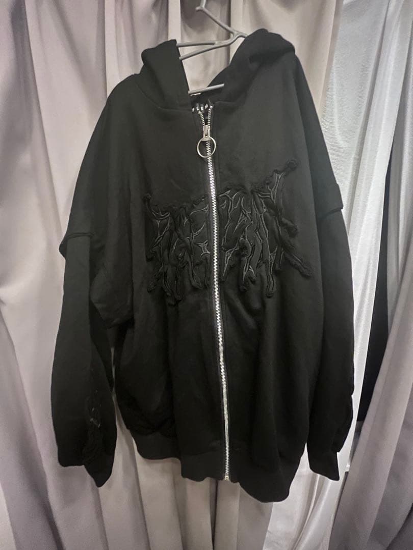 レフレム 猫耳 ZIPパーカー ブラック