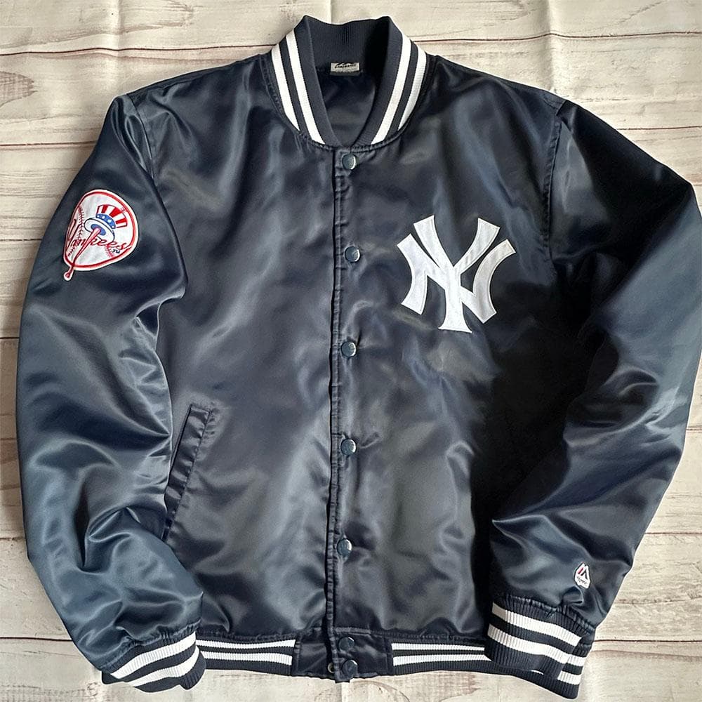 New York Yankees スタジャン majestic ネイビー XL