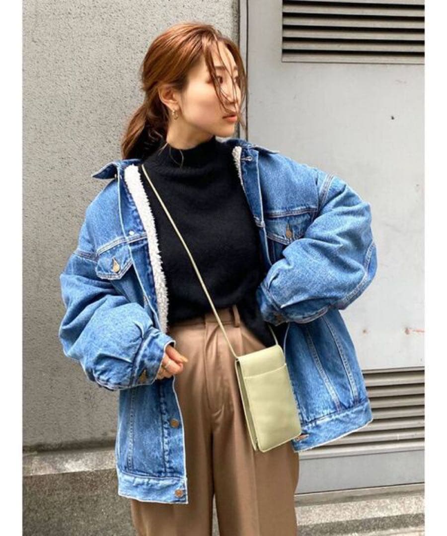 Ungridボア裏地 デニムジャケット