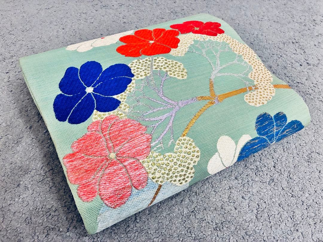 【龍村平蔵！！！】袋帯　正絹　アンティーク　花