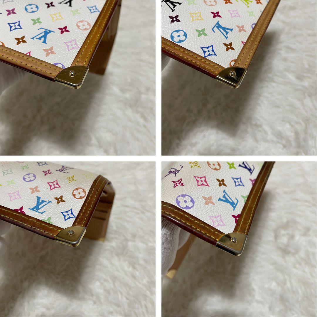 ルイヴィトン　モノグラム マルチカラー　ポルトトレゾール　インターナショナル　白