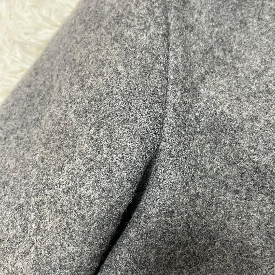 美品 Schott ピーコート メルトンウール 40 XL ダブルブレスト 灰色