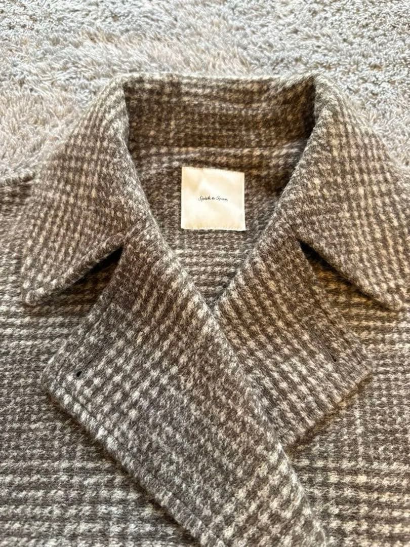 ぴ*か様 Spick and Span Wスライバーチェックハーフコート　36