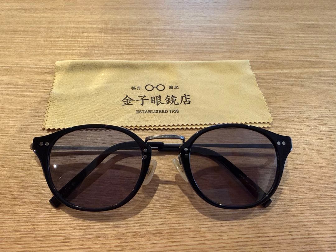 金子眼鏡kv-42 サングラス カラーレンズ+度入りレンズ付き