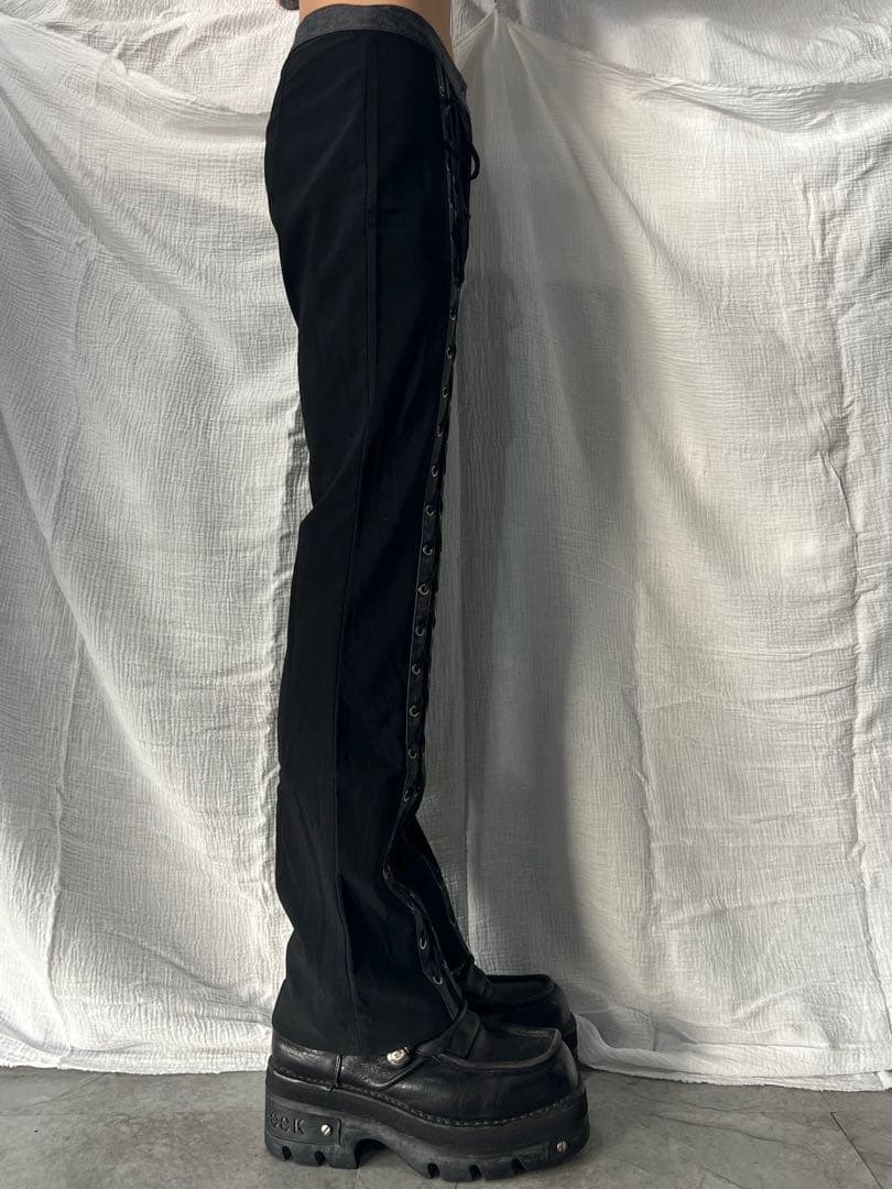 パンツ \"unknown\" Lace-up Flared Pants