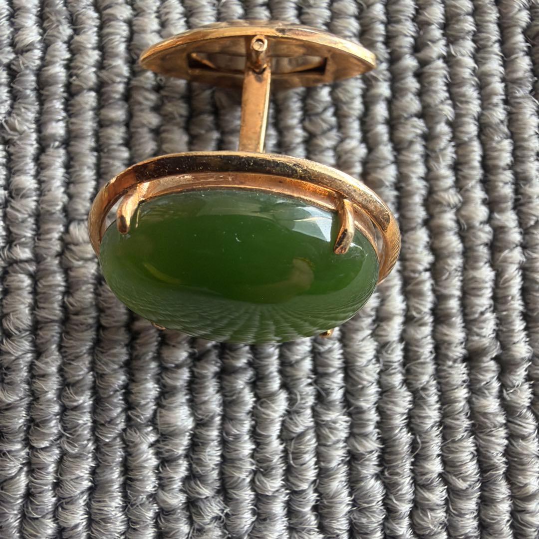 ニ*ム様 18k 翡翠　フリンクス