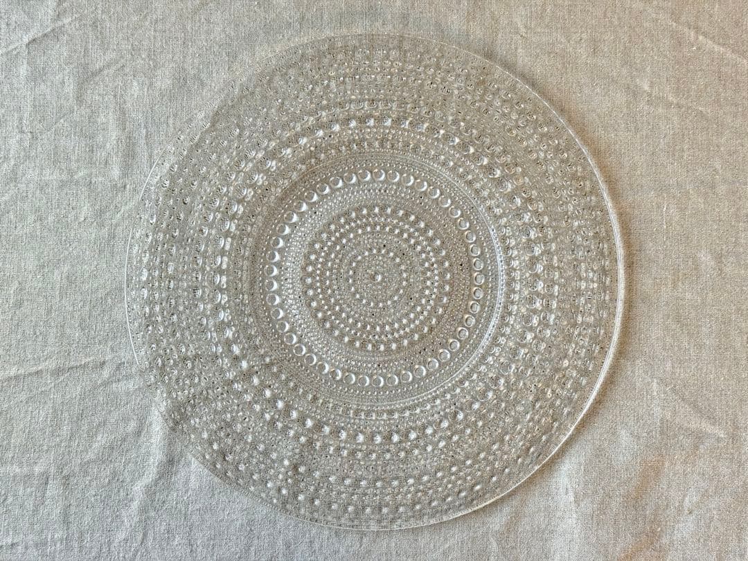 nuutajarvi Kastehelmi(クリア)ワイドプレート(32cm)