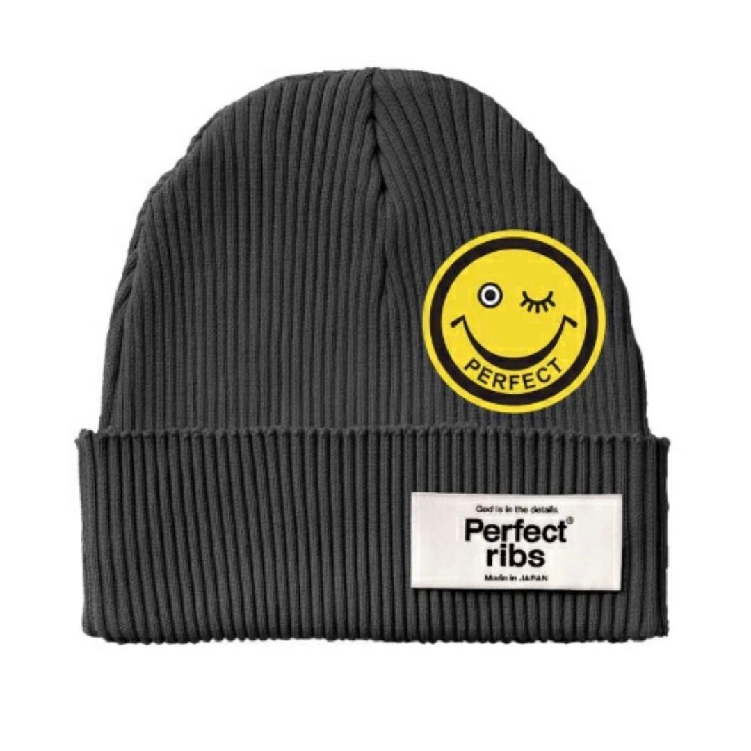 帽子 Perfect ribs SMILE Patch Rib Beanie Cap