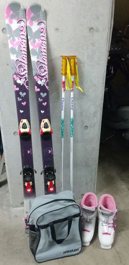 サロモン ジュニアスキーセット 板140cm ブーツ23cm ストック110cm