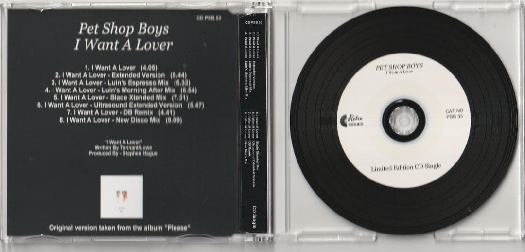 Pet Shop Boys　I Want A Lover　リミックス集 CD