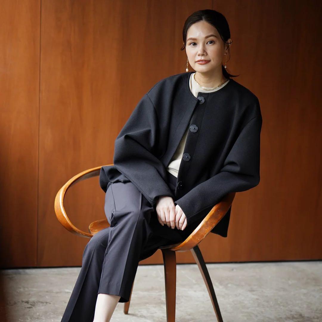 【美品】VIRINA ヴィリーナ メイシージャケット ノーカラージャケット　S