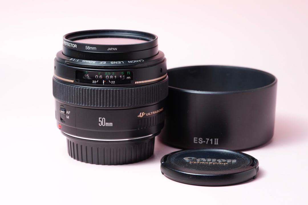CANON EF 50mm F1.4 USM 保護フィルター付き