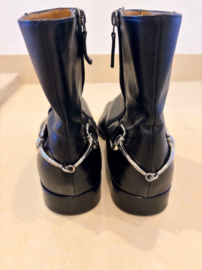 GUCCI グッチ　ホースビット サイドジップ　ブーツ 黒