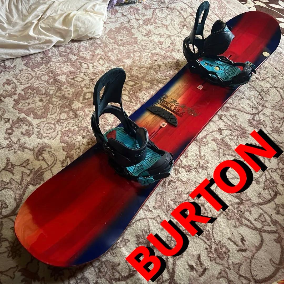 良品 BURTON PROCESS X 155 CARTEL スノーボードセット
